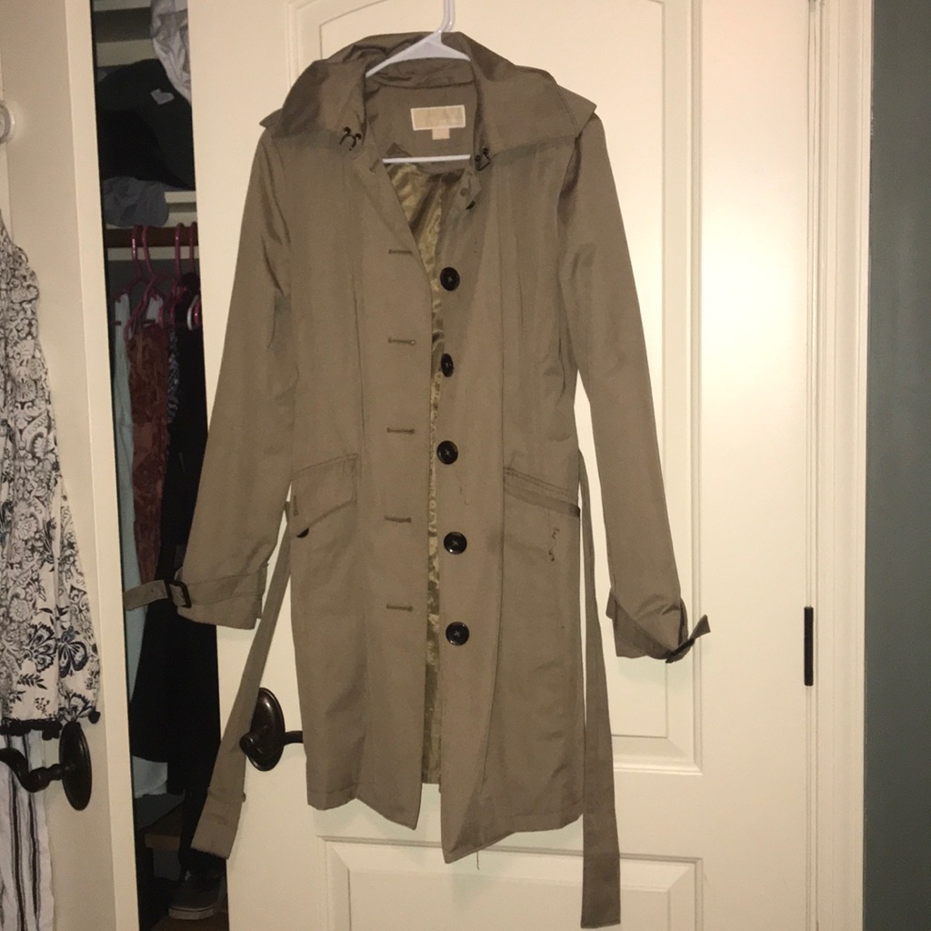 Michael Kors Dark Khaki Trench Coat